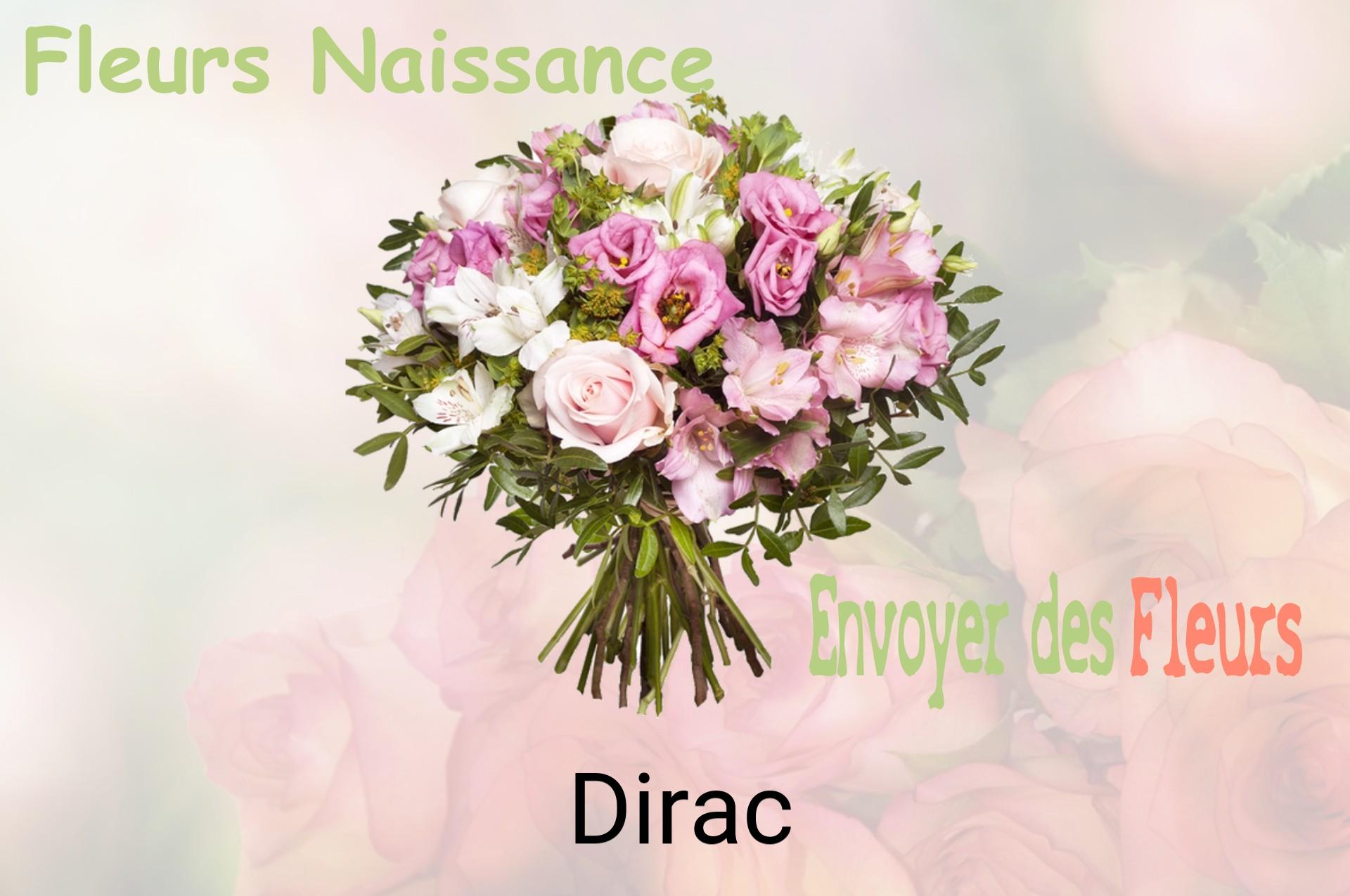 Bouquet de fleurs de naissance livré à Dirac