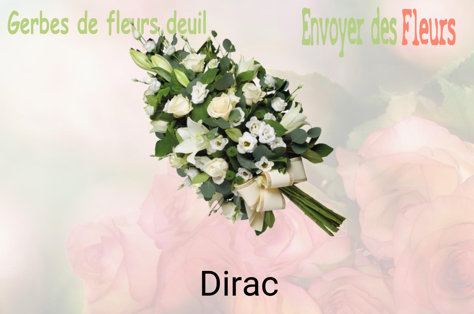 Gerbe de fleurs de deuil livrée à Dirac